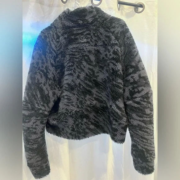 lululemon athletica Womens Oversized Fleece Sweater Dark Carbon Black Med Large - Picture 11 of 12